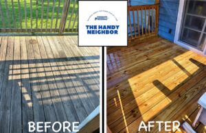 Deck washing in surfside beach